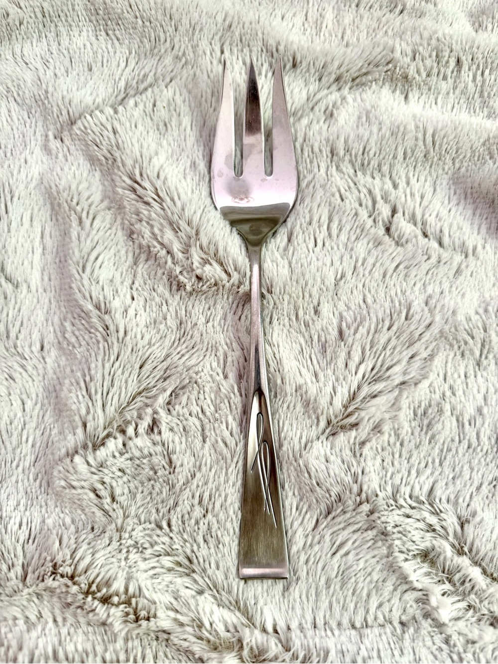 Gorham Polished Silver Serving Fork